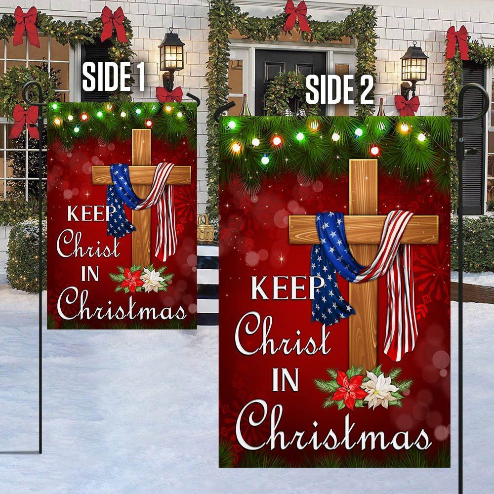 Keep Christ In Christmas Flag, Christian Christmas House Flag, Christmas Outdoor Decor Ideas