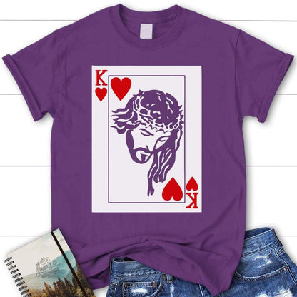 King Of Hearts Is Jesus T Shirt, Womens Christian T Shirt, Blessed T Shirt, Bible T shirt, T shirt Women