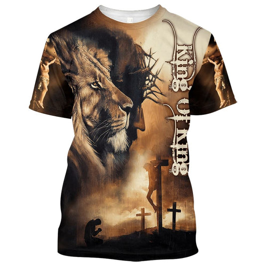 King Of King All Over Print 3D T Shirt For Men And Women, Christian T-Shirt, Faith Shirt