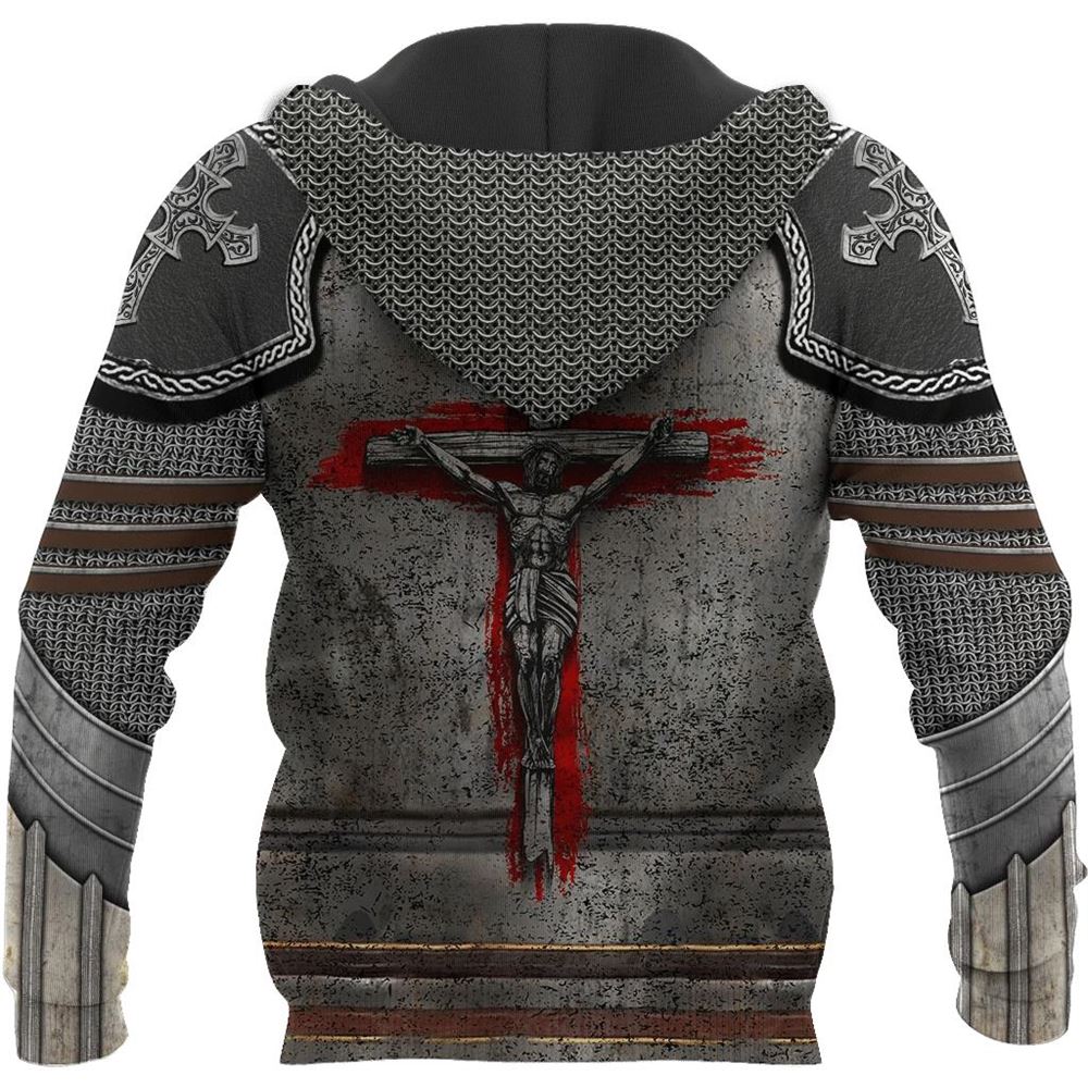 Knight Armor Of God 3D Hoodie For Man And Women, Jesus Printed 3D Hoodie