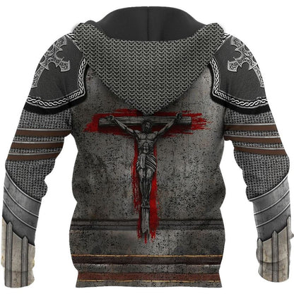 Knight Armor Of God 3D Hoodie For Man And Women, Jesus Printed 3D Hoodie
