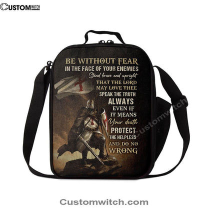 Knight Armor Of God Jesus Painting Lunch Bag - Be Without Fear In The Face Of Your Enemies Lunch Bag, Christian Lunch Box For School, Picnic