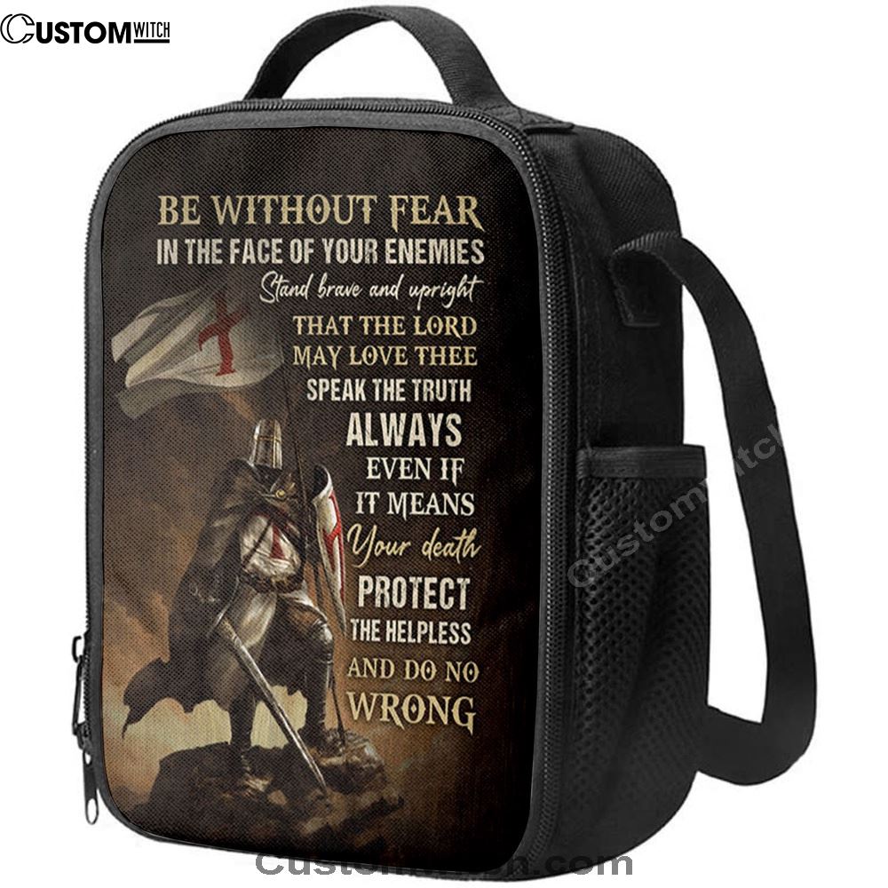 Knight Armor Of God Jesus Painting Lunch Bag - Be Without Fear In The Face Of Your Enemies Lunch Bag, Christian Lunch Box For School, Picnic