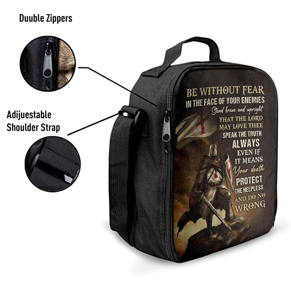 Knight Armor Of God Jesus Painting Lunch Bag - Be Without Fear In The Face Of Your Enemies Lunch Bag, Christian Lunch Box For School, Picnic