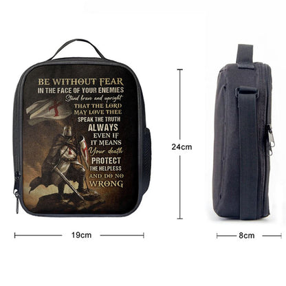 Knight Armor Of God Jesus Painting Lunch Bag - Be Without Fear In The Face Of Your Enemies Lunch Bag, Christian Lunch Box For School, Picnic