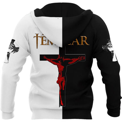 Knight Of Jesus Easter Until I Said A Men God 3D Hoodie For Man And Women, Jesus Printed 3D Hoodie