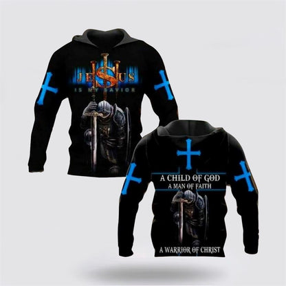 Knight Templar Jesus Is My Savior A Warrior Of Christ 3D Hoodies For Women Men, God 3D Printed Hoodie, Christian Apparel Hoodies