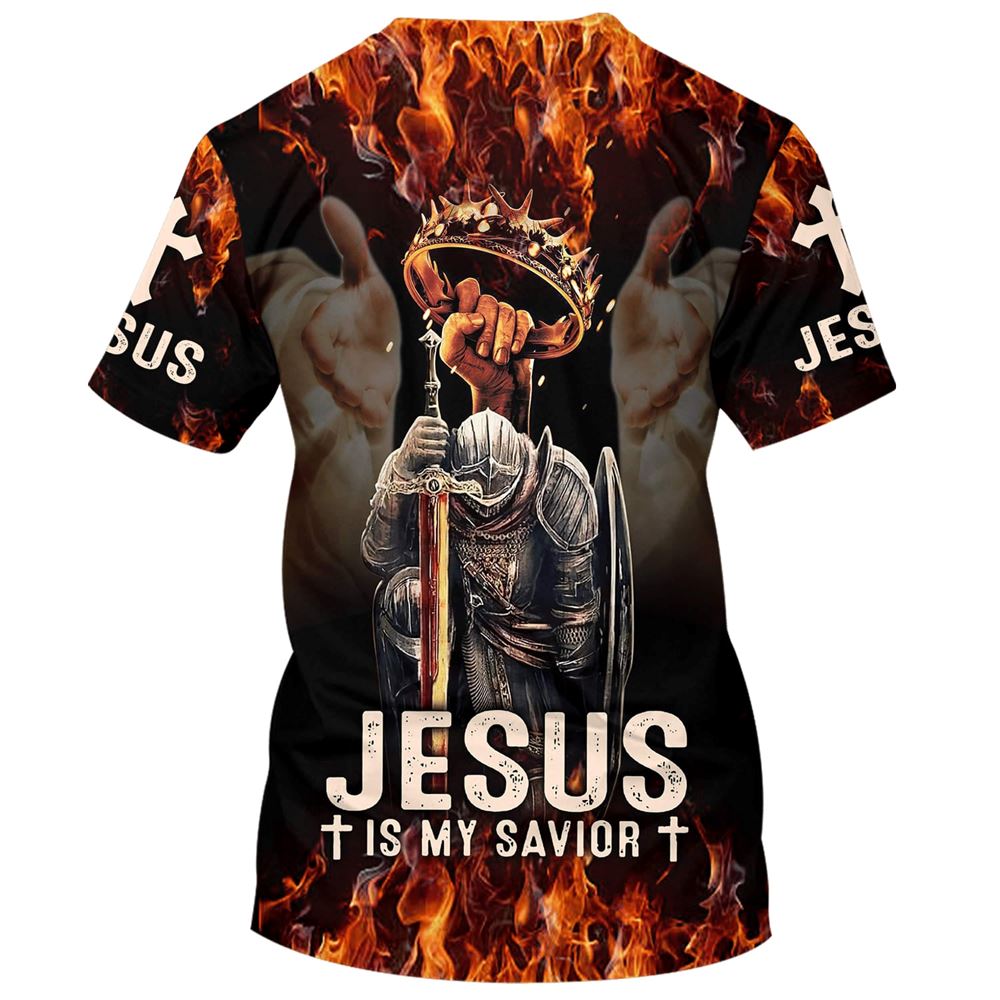 Knights And Crown Of Thorns All Over Print 3D T Shirt For Men And Women, Christian T-Shirt, Faith Shirt