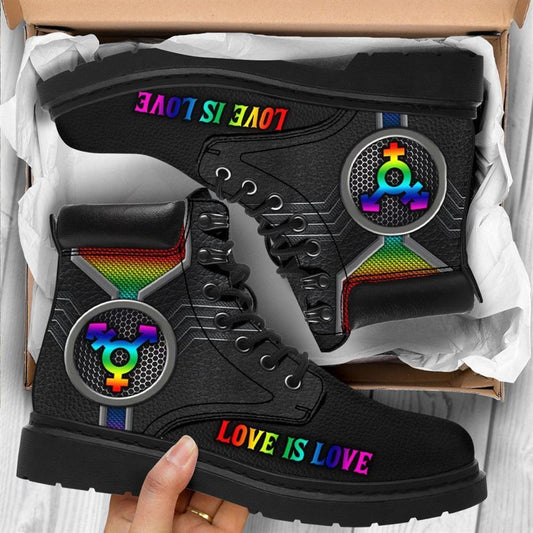LGBT Love is Love Art Boots, Christian Lifestyle Boots, Bible Verse Boots, Christian Apparel Boots