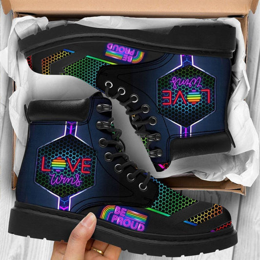 LGBT Love wins Be Proud Boots, Christian Lifestyle Boots, Bible Verse Boots, Christian Apparel Boots