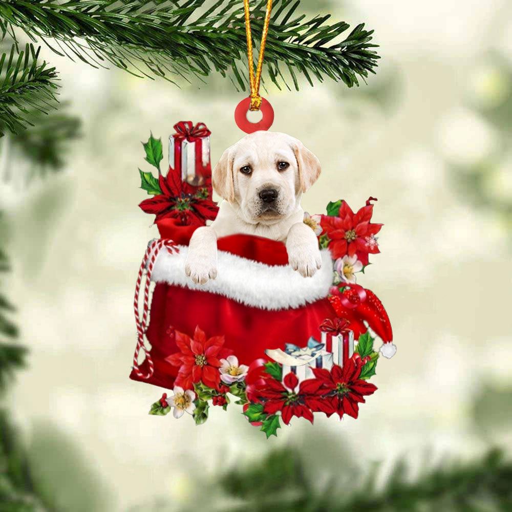 Labrador Retriever08 In Gift Bag Christmas Ornament, Christmas Gift, Christmas Tree Decorations, Christmas Ornament 2023