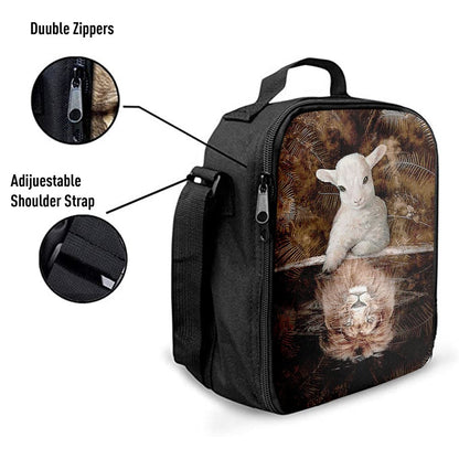 Lamb And Lion King Of Jesus Lunch Bag, Christian Lunch Box For School, Picnic