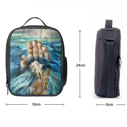 Lamb In God's Hand Lunch Bag, Christian Lunch Box For School, Picnic
