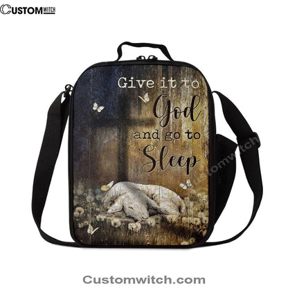 Lamb Of God Dandelion Field Give It To God And Go To Sleep Lunch Bag, Christian Lunch Box For School, Picnic