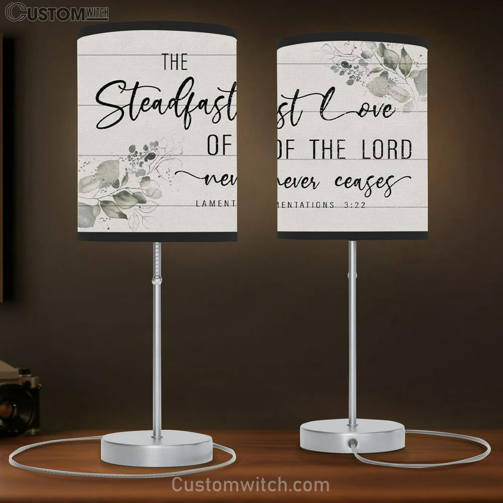 Lamentations 322 The Steadfast Love Of The Lord Never Ceases Table Lamb Gift - Christian Bedroom Decor