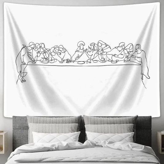 Last Supper Tapestry Wall Art 3 - Jesus Tapestry - Christian Wall Art - Jesus Wall Decor