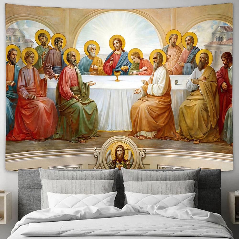 Last Supper Wall Art 7 - Jesus Tapestry - Christian Wall Art - Jesus W ...