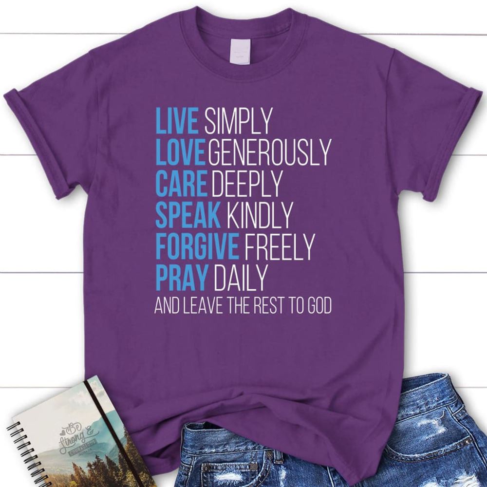 Leave The Rest To God T Shirt, Blessed T Shirt, Bible T shirt, T shirt Women