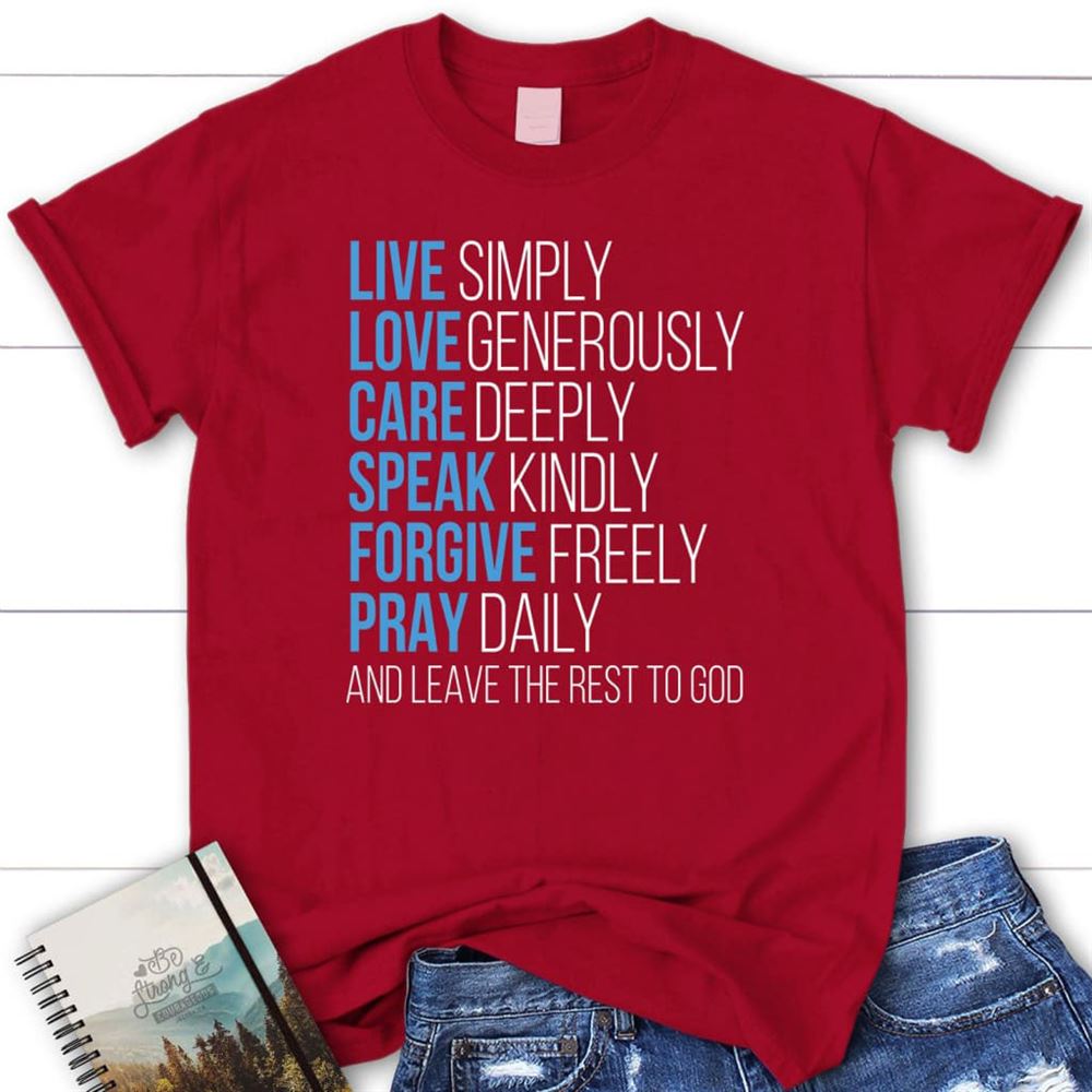 Leave The Rest To God T Shirt, Blessed T Shirt, Bible T shirt, T shirt Women
