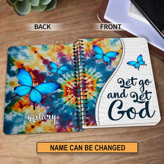Let Go And Let God Beautiful Personalized Spiral Journal, Spiritual Gift Faith For Christians