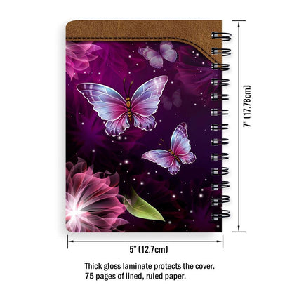 Let Go And Let God Butterfly Spiral Notebook, Christian Spiral Notebooks