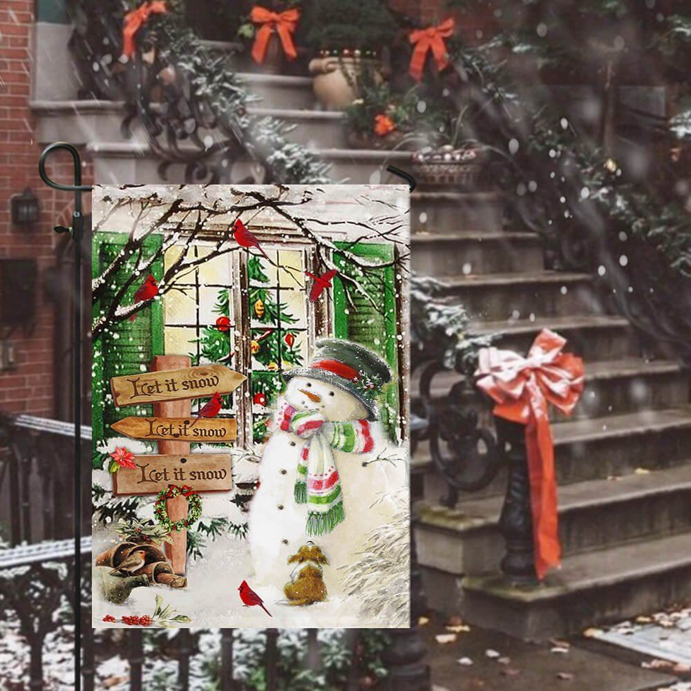 Let It Snow Christmas Flag, Christmas Garden Flag, Home Decor Accessories, Christmas Outdoor Decor Ideas