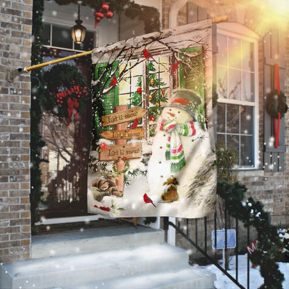 Let It Snow Christmas Flag, Christmas Garden Flag, Home Decor Accessories, Christmas Outdoor Decor Ideas