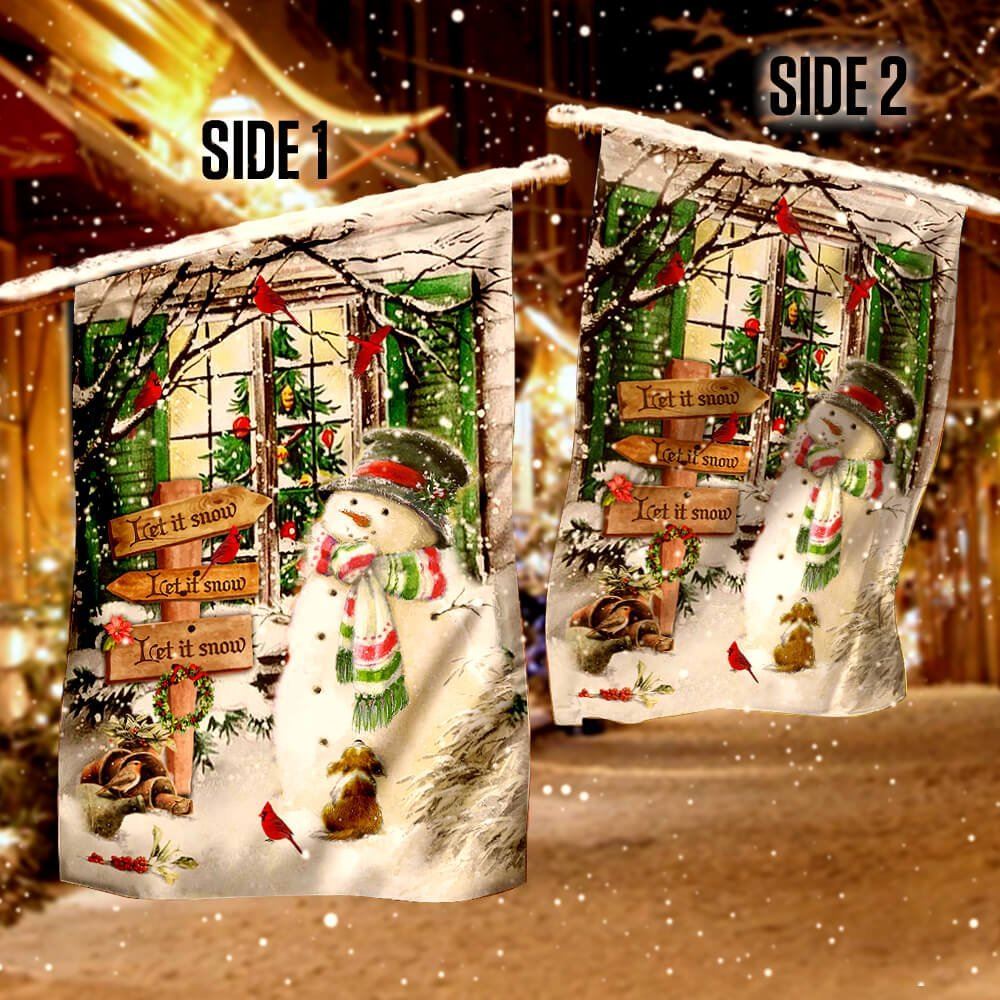 Let It Snow Christmas Flag, Christmas Garden Flag, Home Decor Accessories, Christmas Outdoor Decor Ideas