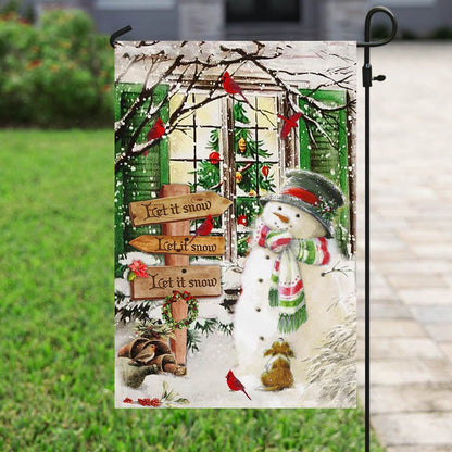 Let It Snow Christmas Flag, Christmas Garden Flag, Home Decor Accessories, Christmas Outdoor Decor Ideas