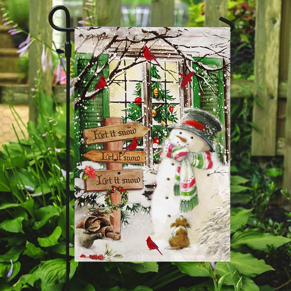 Let It Snow Christmas Flag, Christmas Garden Flag, Home Decor Accessories, Christmas Outdoor Decor Ideas