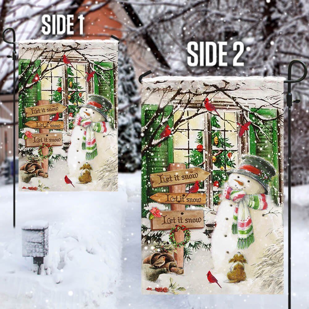 Let It Snow Christmas Flag, Christmas Garden Flag, Home Decor Accessories, Christmas Outdoor Decor Ideas
