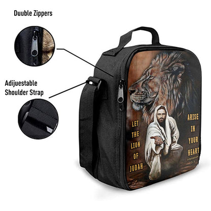 Let The Lion Of Judah Arise In Your Heart Lunch Bag - Revelation 5 5, Christian Lunch Box For School, Picnic