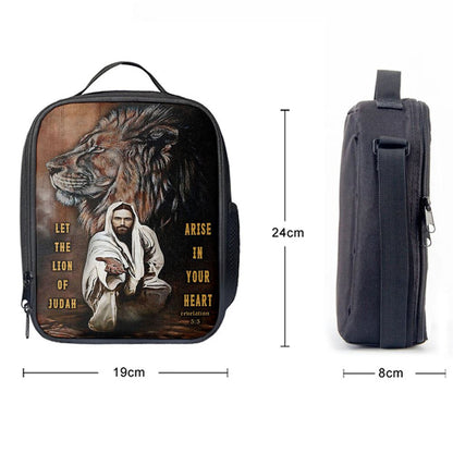 Let The Lion Of Judah Arise In Your Heart Lunch Bag - Revelation 5 5, Christian Lunch Box For School, Picnic