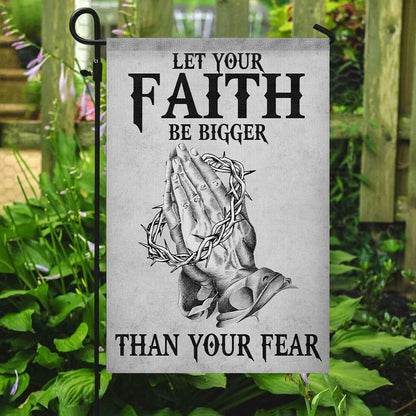 Let Your Faith Be Bigger Flag, Christian's Flag, Garden Decor, Garden Flag Stand, Christian Flag, Scripture Flag, Garden Banner