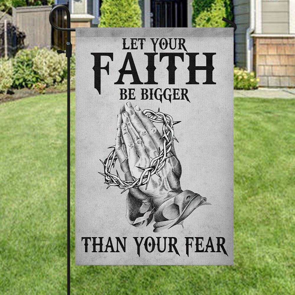 Let Your Faith Be Bigger Flag, Christian's Flag, Garden Decor, Garden Flag Stand, Christian Flag, Scripture Flag, Garden Banner