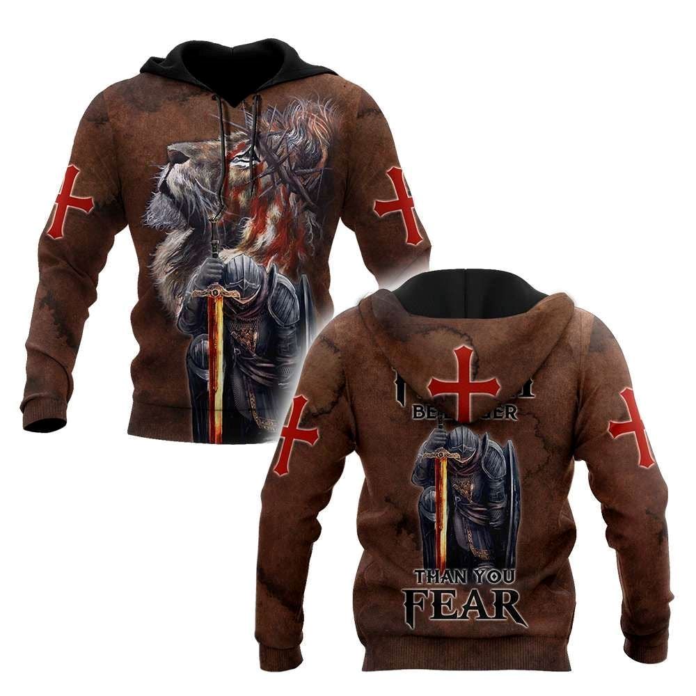 Let Your Faith Be Bigger Than Your Fear God 3D Hoodie For Man And Women, Jesus Printed 3D Hoodie