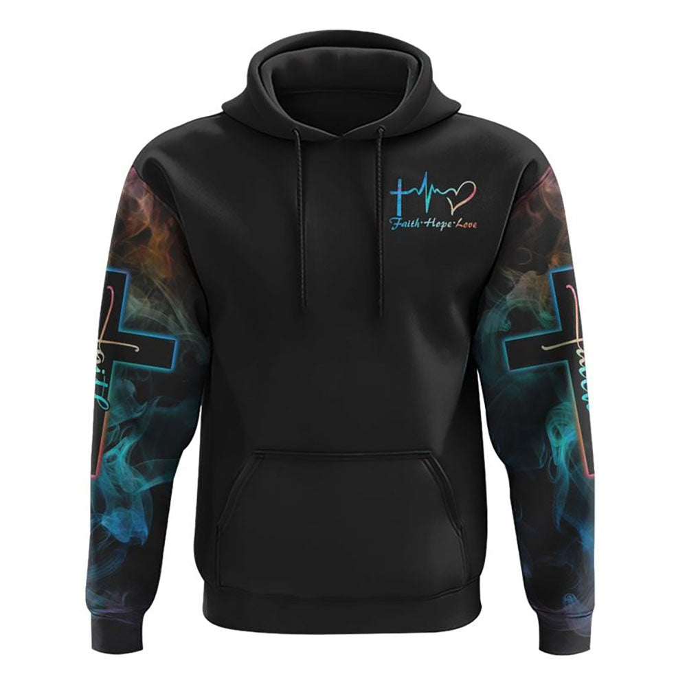 Let Your Faith Bigger Than Your Fear Lion All Over Print 3D Hoodie, Christian Hoodie, Christian Sweatshirt, Bible Verse Shirt