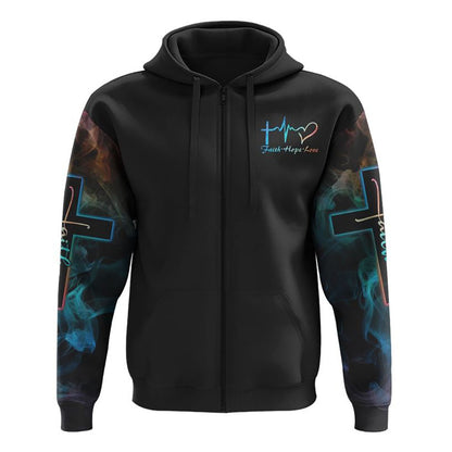 Let Your Faith Bigger Than Your Fear Lion All Over Print 3D Hoodie, Christian Hoodie, Christian Sweatshirt, Bible Verse Shirt