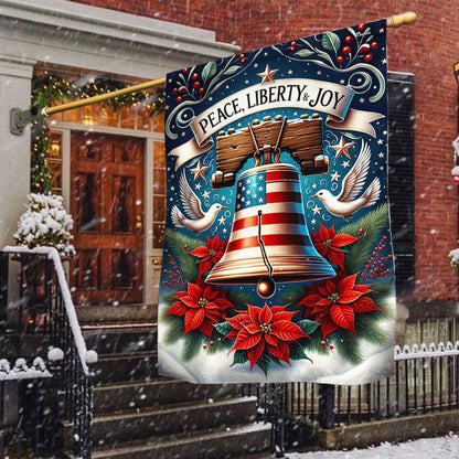 Liberty Bell Christmas Flag, Christmas Garden Flag, Home Decor Accessories, Christmas Outdoor Decor Ideas