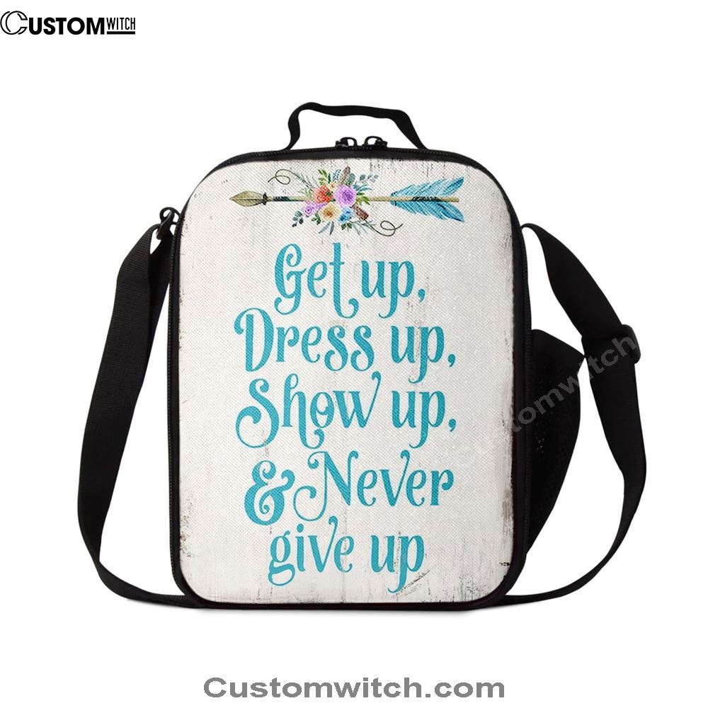 Light Blue Boho Lunch Bag- Encouragement Gifts For Women - Bohemian Motivational Lunch Bag