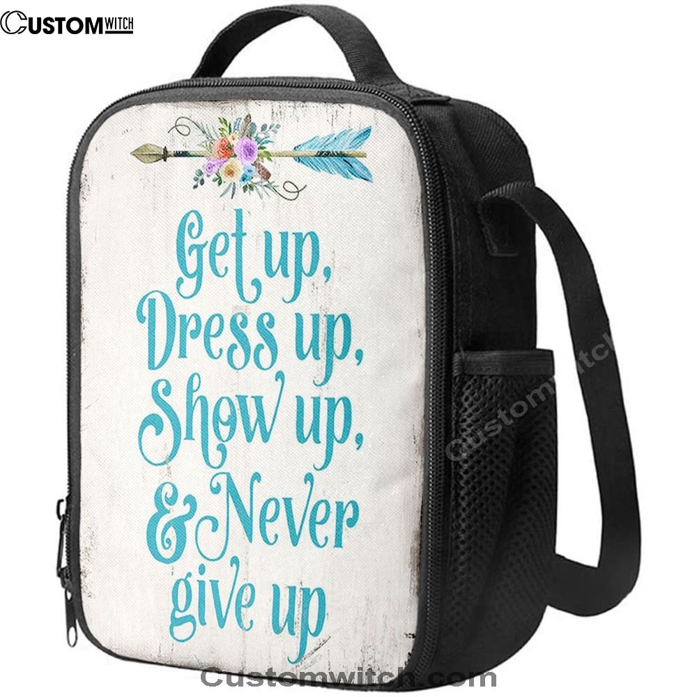 Light Blue Boho Lunch Bag- Encouragement Gifts For Women - Bohemian Motivational Lunch Bag
