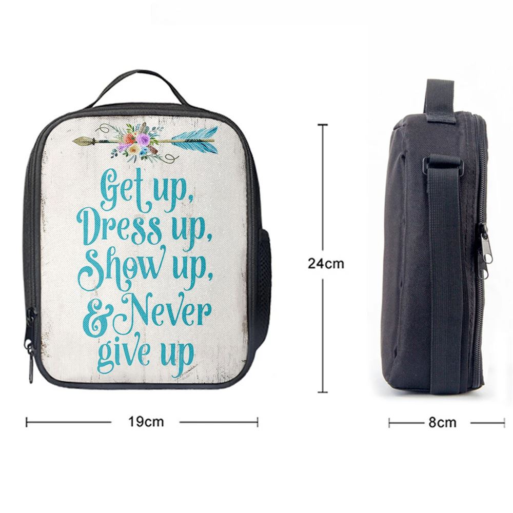 Light Blue Boho Lunch Bag- Encouragement Gifts For Women - Bohemian Motivational Lunch Bag