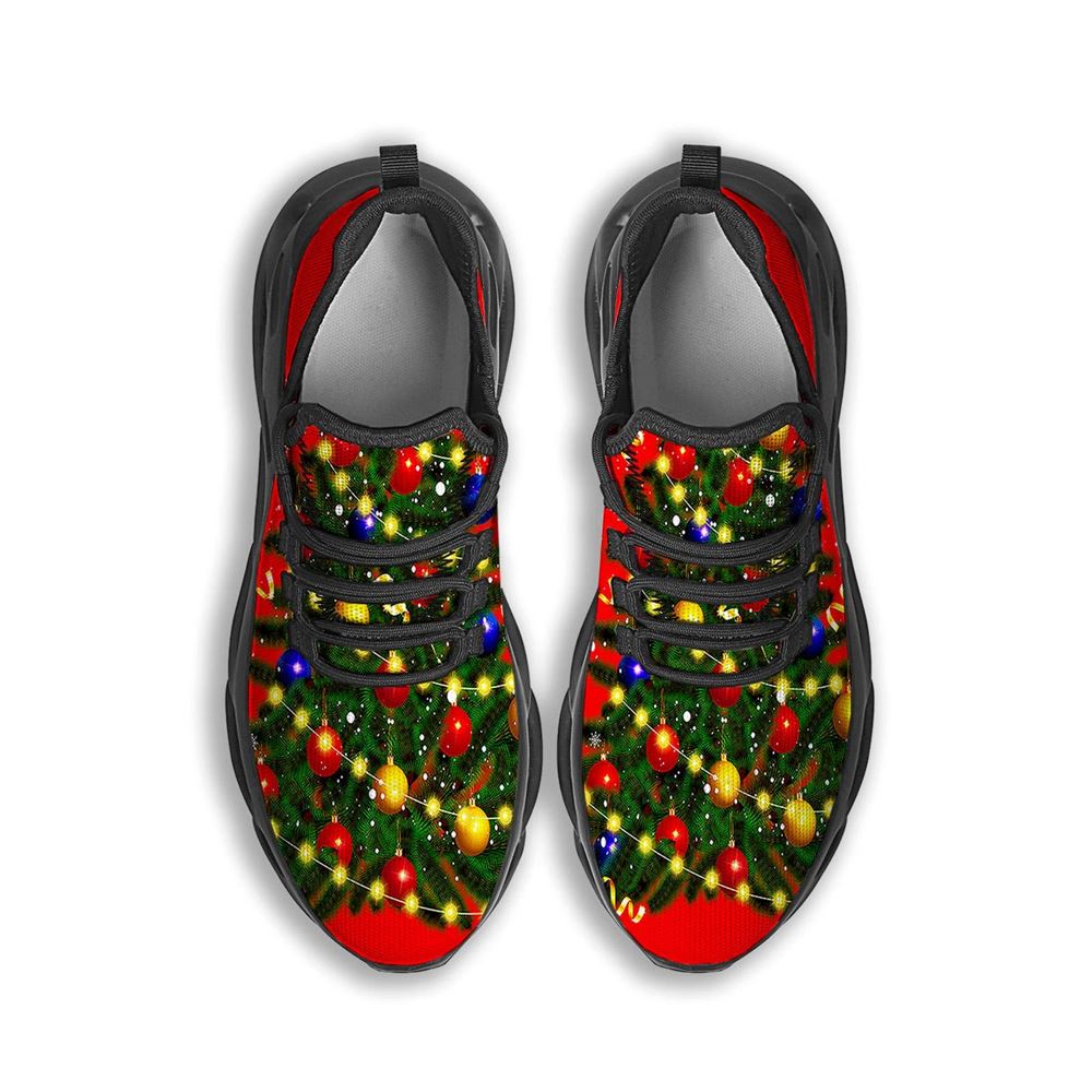 Lights Christmas Tree Print Black Max Soul Shoes For Men Women, Best Running Sneaker, Christmas Shoes, Winter Fashion Shoes