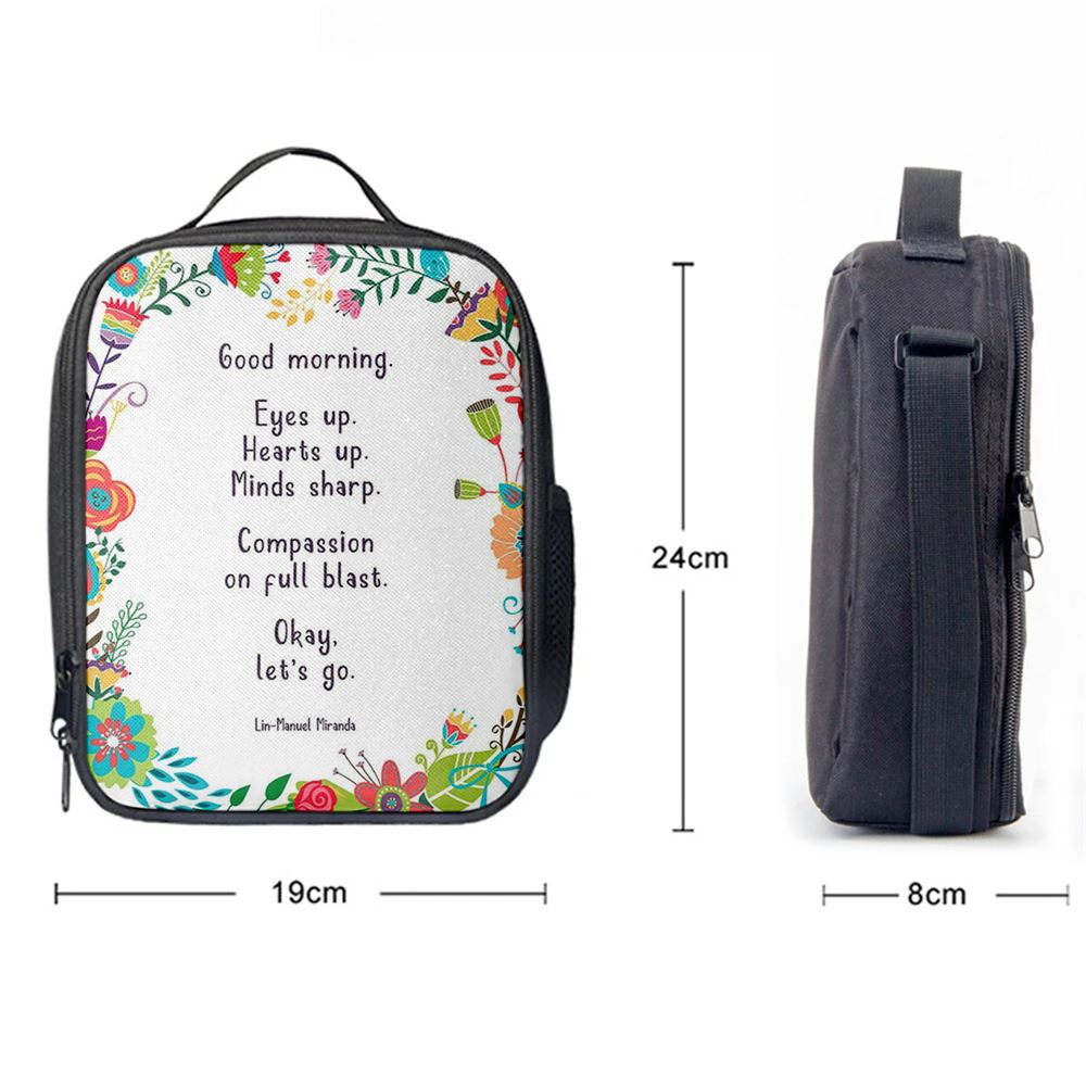 Lin-Manuel Miranda Good Morning Lunch Bag - Motivational Lunch Bag - Gift For Her, Wife