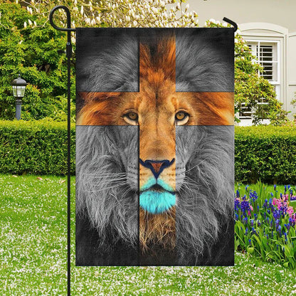Lion And Cross, Christian's Flag, Garden Decor, Garden Flag Stand, Christian Flag, Scripture Flag, Garden Banner
