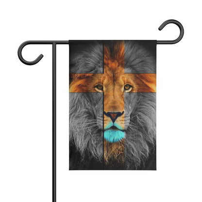 Lion And Cross, Christian's Flag, Garden Decor, Garden Flag Stand, Christian Flag, Scripture Flag, Garden Banner