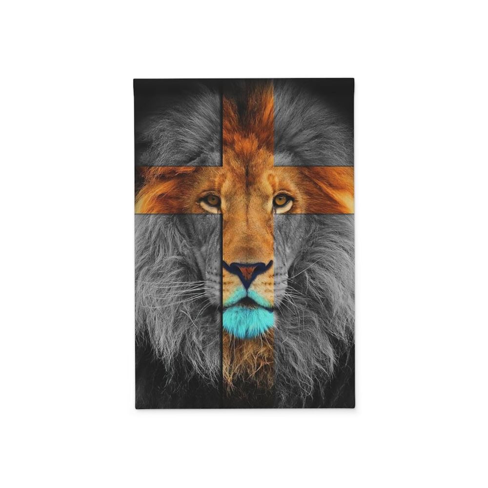 Lion And Cross, Christian's Flag, Garden Decor, Garden Flag Stand, Christian Flag, Scripture Flag, Garden Banner