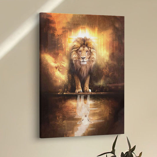 Lion And Lamb Lion And Lamb Picture Canvas Prints - Bible Verse Wall Decor - Scripture Wall Art