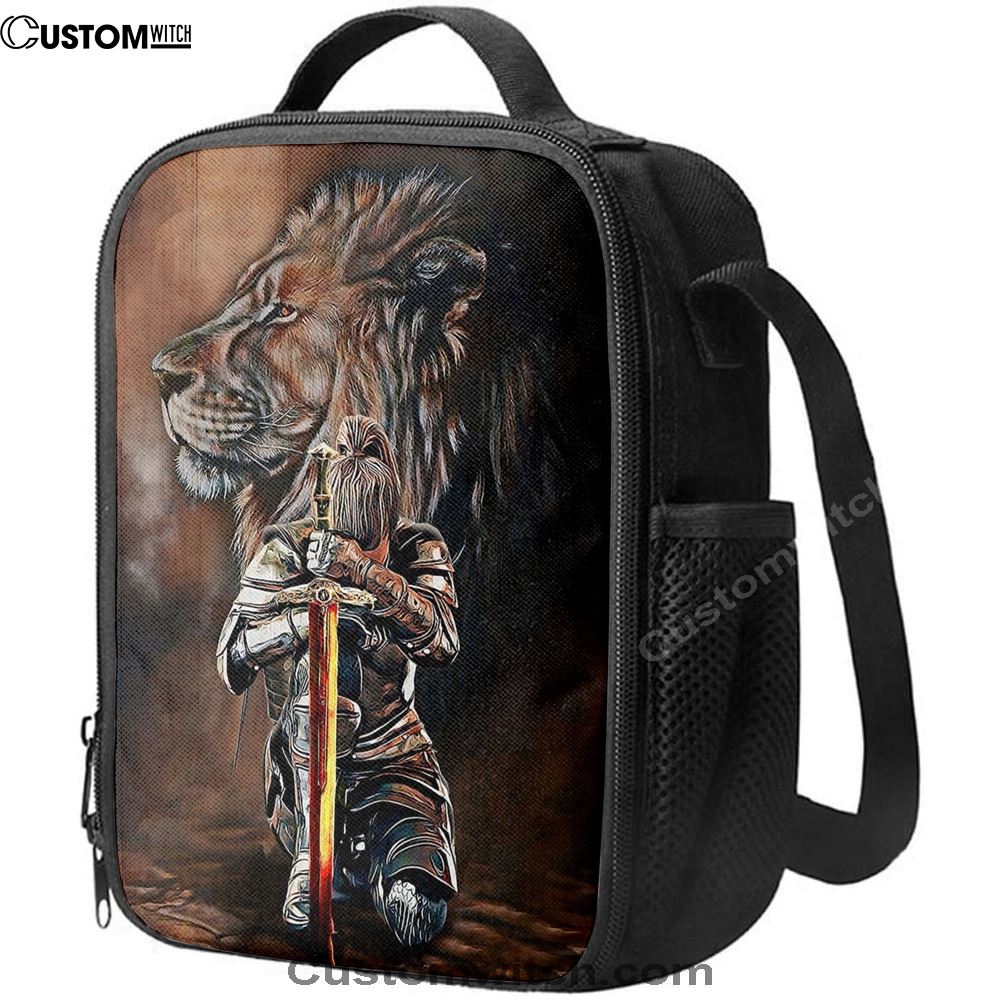 Lion And Women Warrior Lunch Bag, Bible Verse Lunch Bag For Men And Women