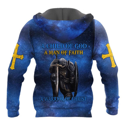 Lion Blue Jesus My Savior A Child Of God 3D Hoodie For Man And Women, Jesus Printed 3D Hoodie